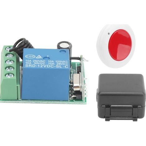 Kit récepteur + émetteur sans fil pour relais monocanal 433 MHz (12 V CC) - Utilisation simple (1/5)