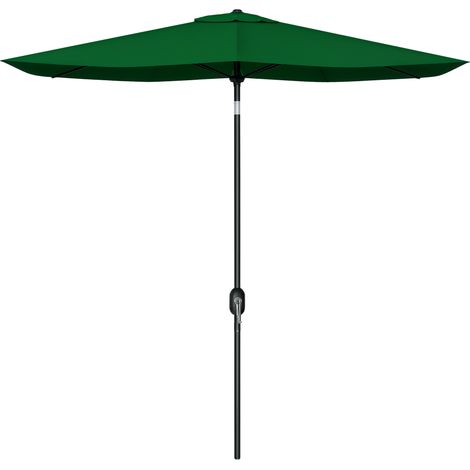 Sombrilla de jardín 205x290x248 cm parasol de terraza con 6 varillas apertura manual anti-uv y ángulo ajustable para jardín piscina (1/5)