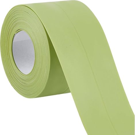 Lot de 3 rubans d’étanchéité autocollants en PVC vert 22 mm × 3,2 m bande de finition imperméable anti moisissure pour cuisine et salle de bain (1/5)