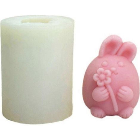 Moule à bougie lapin de Pâques pour la fabrication de bougies, savons et décorations artisanales. (1/4)