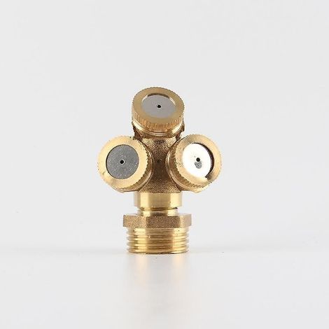 4 Points DN15-For Lawn Atomizing Nozzle Adjustable Hole Brass Nozzle, Garden Irrigation Nozzle-3 Hol (1/4)