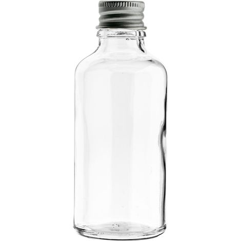 Frasco de vidrio incoloro de 5 ml con tapón de aluminio, rosca 18/415. (1/4)