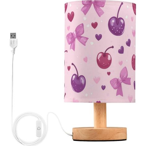 Kcldeci Lampe de chevet en forme nœuds et cœurs cerisier pour (1/5)