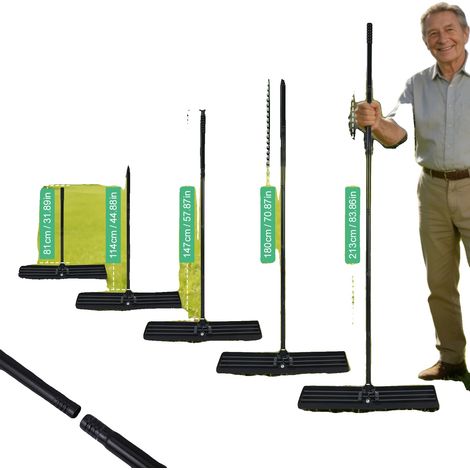Rastrillo nivelador de césped, mango ajustable, construcción duradera, JUEGO DE 3 (1/2)