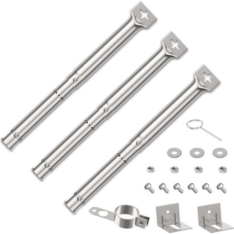 3 Pièces Tube De Brûleur Réglable,Acier Inoxydable,Longueur 30,8cm À 44,9cm,Pour Barbecue À Gaz (1/5)