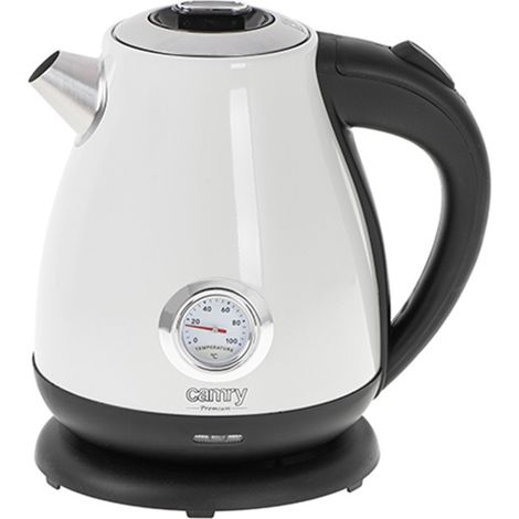 Bouilloire électrique Camry CR 1344 blanche avec thermomètre 1,7L