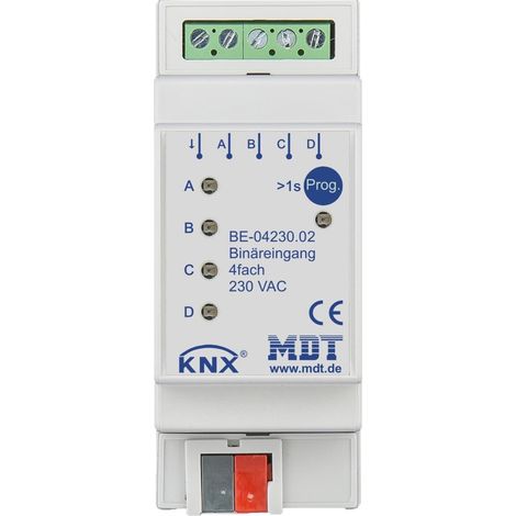 MDT technologies Binäreingang 4-fach 2TE REG, 230VAC BE-04230.02 (1/5)