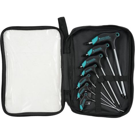 PENGGONG – jeu de clés hexagonales à poignée en T, outil de réparation de vélo automobile, 2.5/3/3.5/4/5/6/8mm, bras Long métrique en métal avec sac de rangement, 7 pièces (1/5)