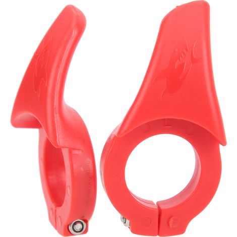 Poignée de guidon vélo secondaire avec anneau de blocage rouge - Équipement cycliste (1/5)