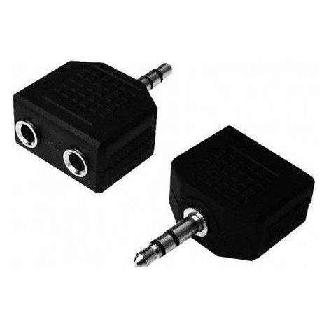 Doubleur jack stéréo - ELYPSE - 2 x 3,5mm Femelle / 3,5mm Mâle - Noir - Audio - Écoute à deux casques