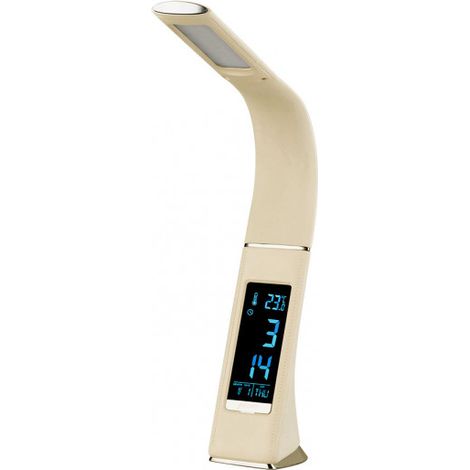 FAB 139771001 Flexo Flexib. 5w Barite 4000k Beige/cromo Digitale 400lm C/data-ora-temp.3 Gradi di intensità