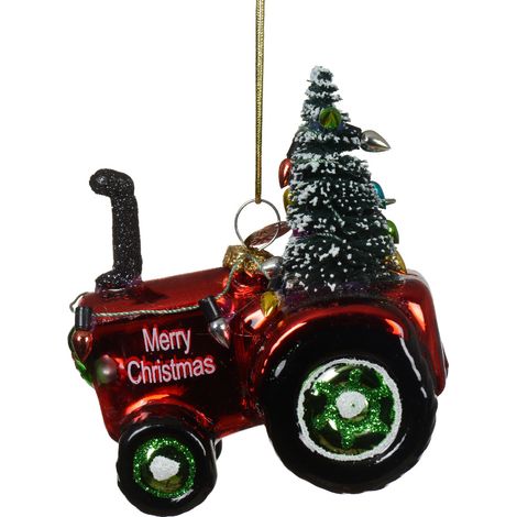 Arbre en verre rouge pour voiture 8,3x5,7x9,7 cm