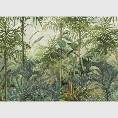 Papier peint intissé - Lever de soleil dans la jungle - 375x270 cm (1/3)