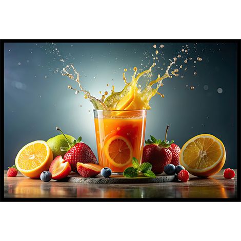 Affiche encadrée fruits éclaboussures cuisine (1/5)