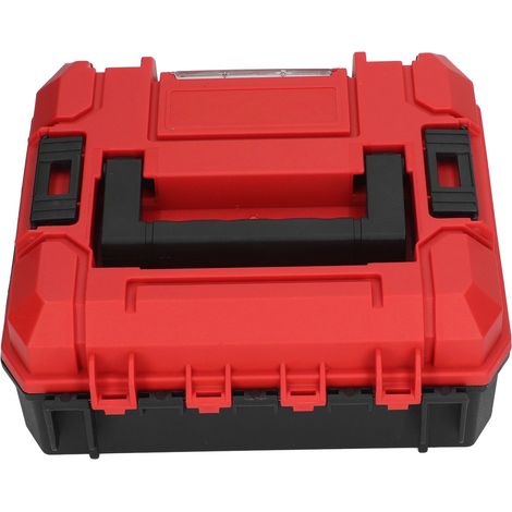 Boîte à outils multifonctionnelle en plastique, marteau de jardin, scie électrique, niveau à bulle, boîte à outils empilable multifonctionnelle à batterie au lithium, boîte à outils facile à utiliser (1/5)