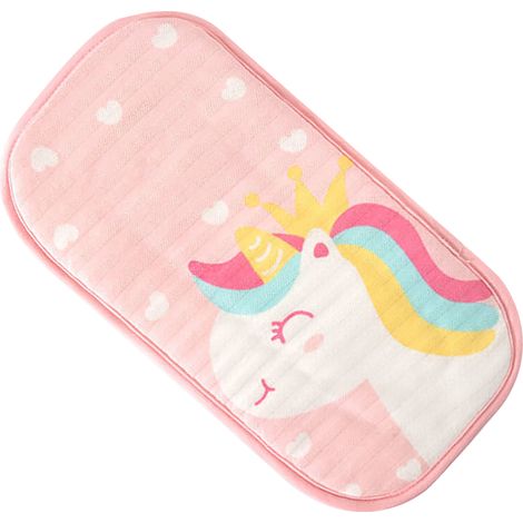Baby-Eisbeutelkissen, sommerweich und bequem, kühlendes Armkissen mit breitem Gummiband zum Stillen, rosa Pferd (1/5)