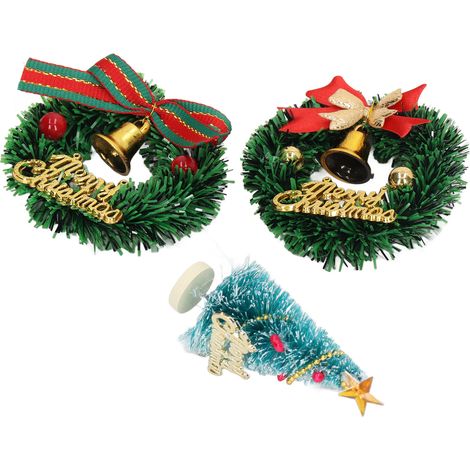 14-teiliges Weihnachtsdekorationsset für Puppenhäuser: Weihnachtsgirlanden, Bäume, detailreiche Ornamente für eine festliche Atmosphäre – Puppenhauszubehör. (1/5)