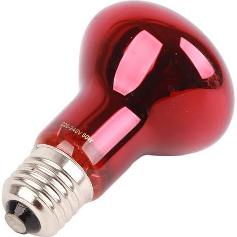 1 Ampoule Chauffante Rouge 60W, Réflecteur Spécial, Chauffage Infrarouge, Pour Reptiles Et Poussins (1/5)
