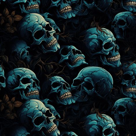 Tela decorativa para exteriores Oxford - Motivo de calavera I DX4566 (1/5)