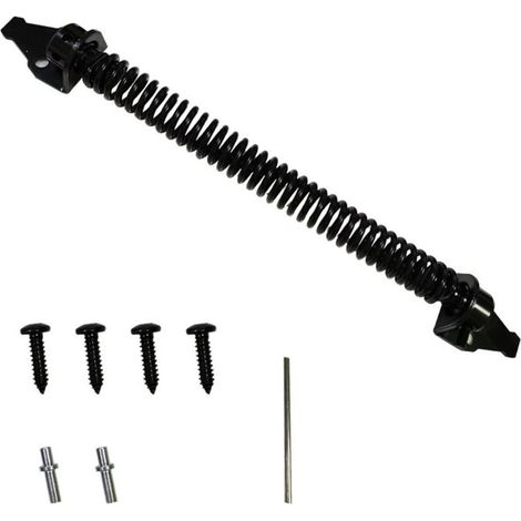 Lntyq 36cm Ferme Porte à Ressort Réglable, Ferme-Porte Automatique, Ressort de Porte avec 4 Vis, pour Porte de Jardin, portail en Bois et Clôtures Agricoles (36 x 3.9 x 3.9 cm) (1/5)