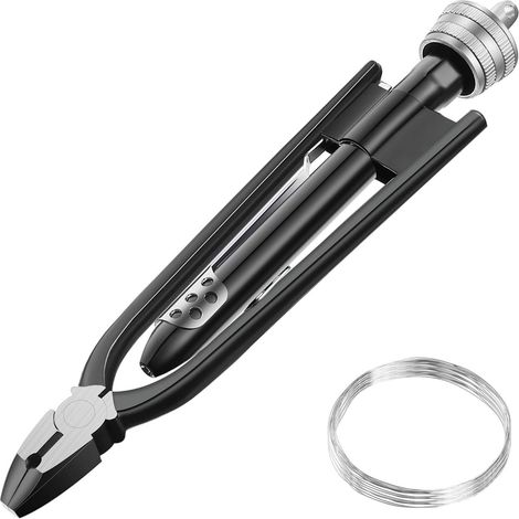 Aircraft security wire twisting pliers, metal twisting tool, locking twister security wire pliers for automotive and aircraft industries, 6 inches