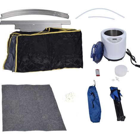 1000-W-Dampfgenerator für Saunazelte, 9 Geschwindigkeitsstufen, Komplettset für Wellness und Gewichtsreduktion, Schwarz, AC 220–240 V (EU) (1/5)