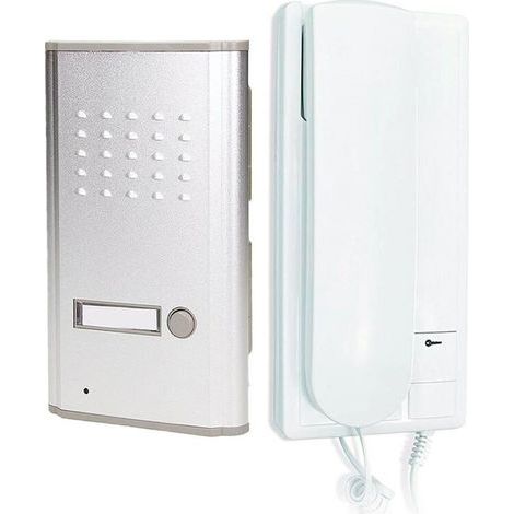 KIT D'INTERPHONIE UNIFAMILIALE 2 FILS COMBINé INTéRIEUR OUVRE PORTAIL EXTéRIEUR (1/5)