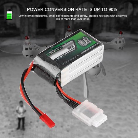 Batterie LiPo Airtonk POWER 14,8 V 600 mAh 30C avec connecteur JST pour voiture/avion/bateau RC (1/5)