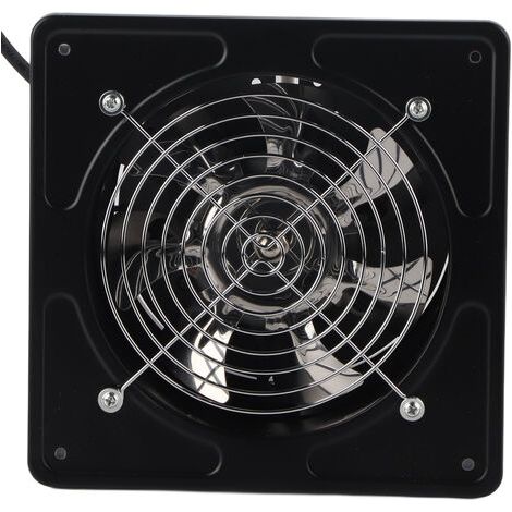 RHG Ventilateur d'extraction mural 190 mm 40 W 220 V à faible bruit pour la maison, la salle de bain, la cuisine, le garage (noir) (1/5)