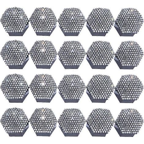 20 Stück Radmutternabdeckungen, Nabenbolzenkappen 17/19/21 mm, Radzierbolzen, 17 mm Innendurchmesser – Weiß