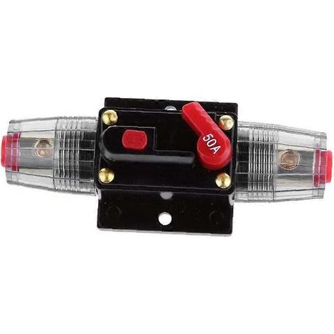 Compatible avec les systèmes de protection contre les surtensions par disjoncteur réarmable 50 A pour systèmes audio de voiture 12 V-48 V CC (1/5)