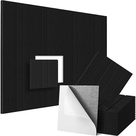 Lot de 16 panneaux acoustiques auto-adhésifs 12 x 12 x 0,4 po (1/5)