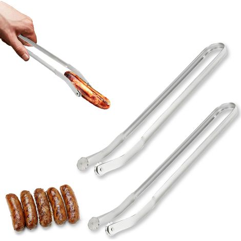 Pince À Saucisse - Barbecue Rotative En Acier Inoxydable - Pour Grillades Extérieures Et Intérieures - Lot De 2 (1/5)