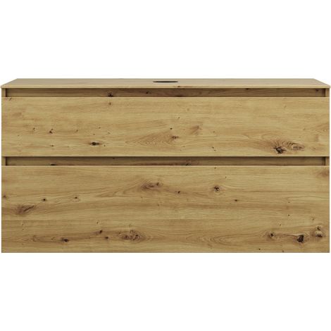 burgbad Lin20 mueble bajo para lavabo con consola, 2 extraíbles,