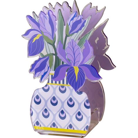 MINI PROFUMATORE IRIS  IN CRISTALLO ACRILICO DECORATO VIOLA FRAGRANZA BY CHIARA FIRENZE ANIMA 50ML
