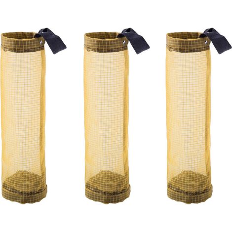 AGE Porte-sac en plastique Mesh respirant suspension de rangement de rangement de rangement de rangement sac d'épicerie orange (1/5)