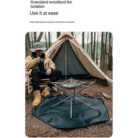 Flammschutzmatte für Camping, Picknick, Grill, Lagerfeuer und Kocher