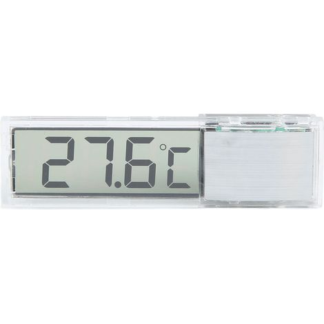 Thermomètre d'aquarium 3D LCD électronique Transparent numérique thermomètre de réservoir de poisson pour la mesure de la température de l'eau argent (1/5)