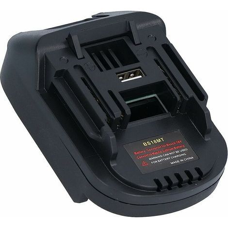 Adaptador de batería BS18MT que convierte herramientas eléctricas Bosch de 18 V a herramientas eléctricas Makita con carga USB de 5 V y 2,1 A. (1/5)