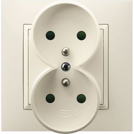 enchufe doble Ospel gp-2uz/27 16A protección IP20