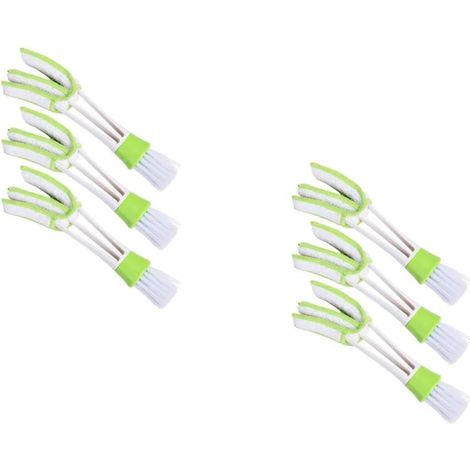 6pièces Brosse De Nettoyage Multifonction pour Ventilation Air De Duster Flexible pour Claviers Et Intérieur De Voiture Outil Pratique Microfibre (1/5)