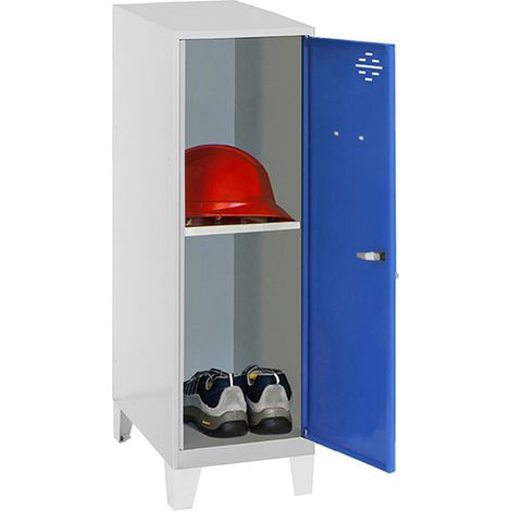 METALLISCHES SCHLIESSFACH SIMONLOCKER DISM.MINI + BAN. 915x300x500+PIES GRAU/BLAU (1/2)