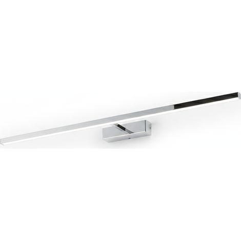 RIGA Applique LED 12W 840LM CCT 3000K 4000K 6000K in metallo cromo lucido  52cm orientabile (1/2)