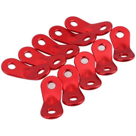30PCS Tendeur de Corde Camping en Alliage d'Aluminium Ajusteur de Corde pour Tente Durable Antidérapant pour Tente Bâche Randonnée, Rouge (1/5)