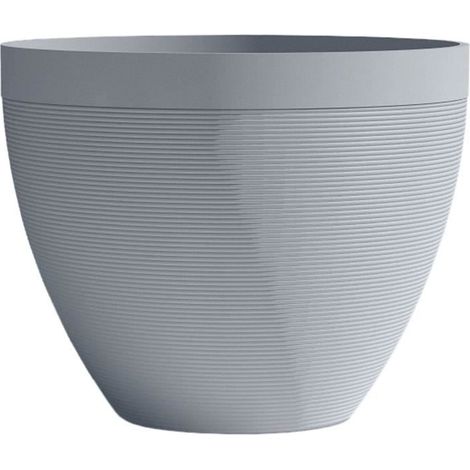 Vaso da fiori - ID GIARDINO - Green Care Impact Blu-Grigio - 50 x 41 cm - Garanzia 10 anni - 100% riciclato - Resistente UV/gelo