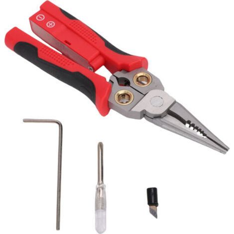Pince à dénuder 8 en 1 avec fonction de Test de tension, coupe-câble électrique, pince à sertir pour électricien (1/5)