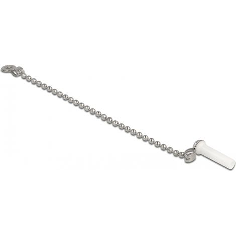 Delock Tapa de fibra Ã³ptica con cadena para el macho LC blanca