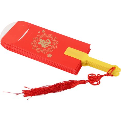 Enveloppe rouge pliable en forme d'éventail pour le festival du printemps de l'année du Lapin 2023 (1/5)