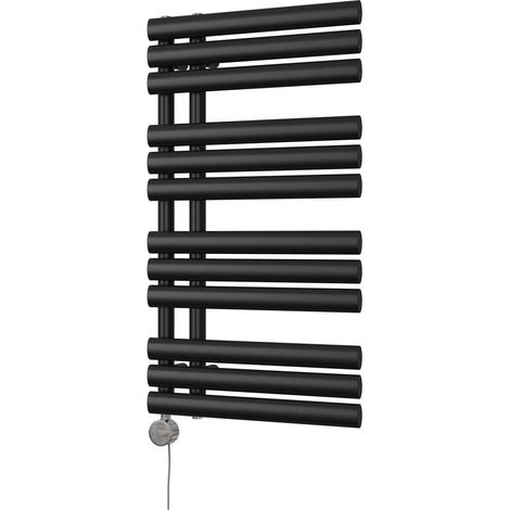 Percival - Black Electric Towel Rail H884mm x W500mm 400w Thermostatic (1/3)