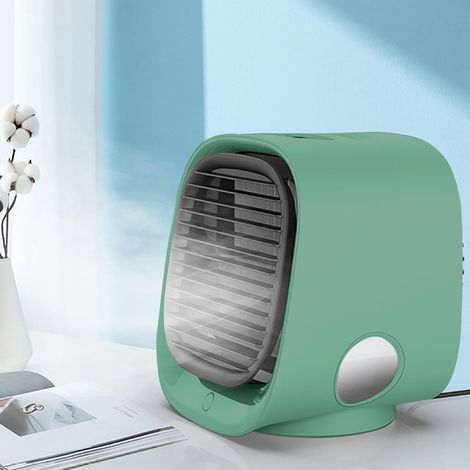 Refroidisseur d'air par évaporation, petit climatiseur extérieur, ventilateur de refroidissement portable, ventilateur brumisateur portable rechargeable, cadeau d'été pour l'intérieur et l'extérieur ( (1/5)